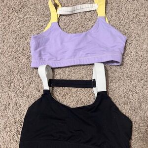 Purple and Black Sports Bras Born Primitive